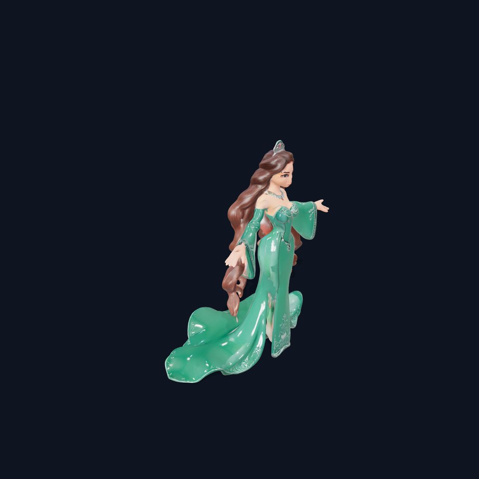 Elegant Princess Character Rigged and Animated for Games viewer poster
