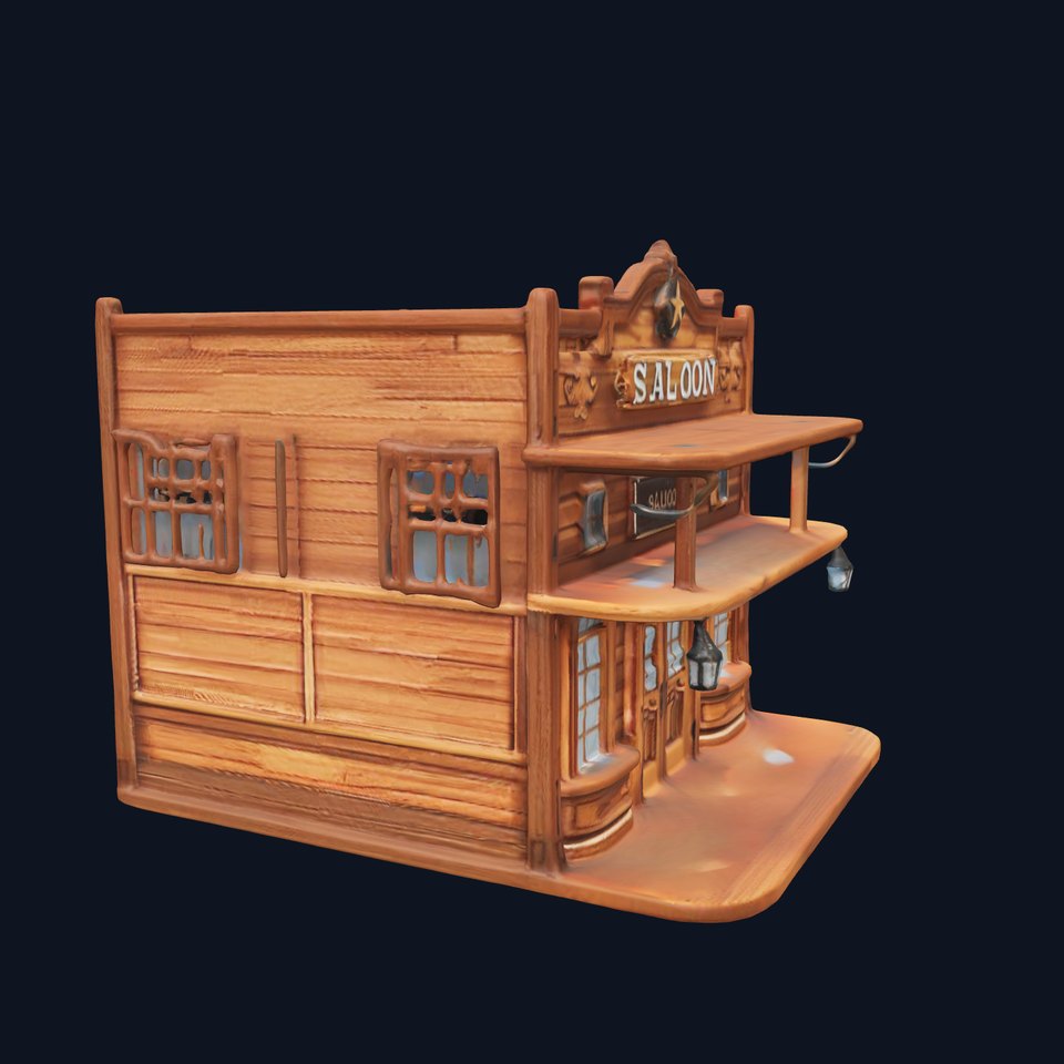 Western Saloon Building Model Pack