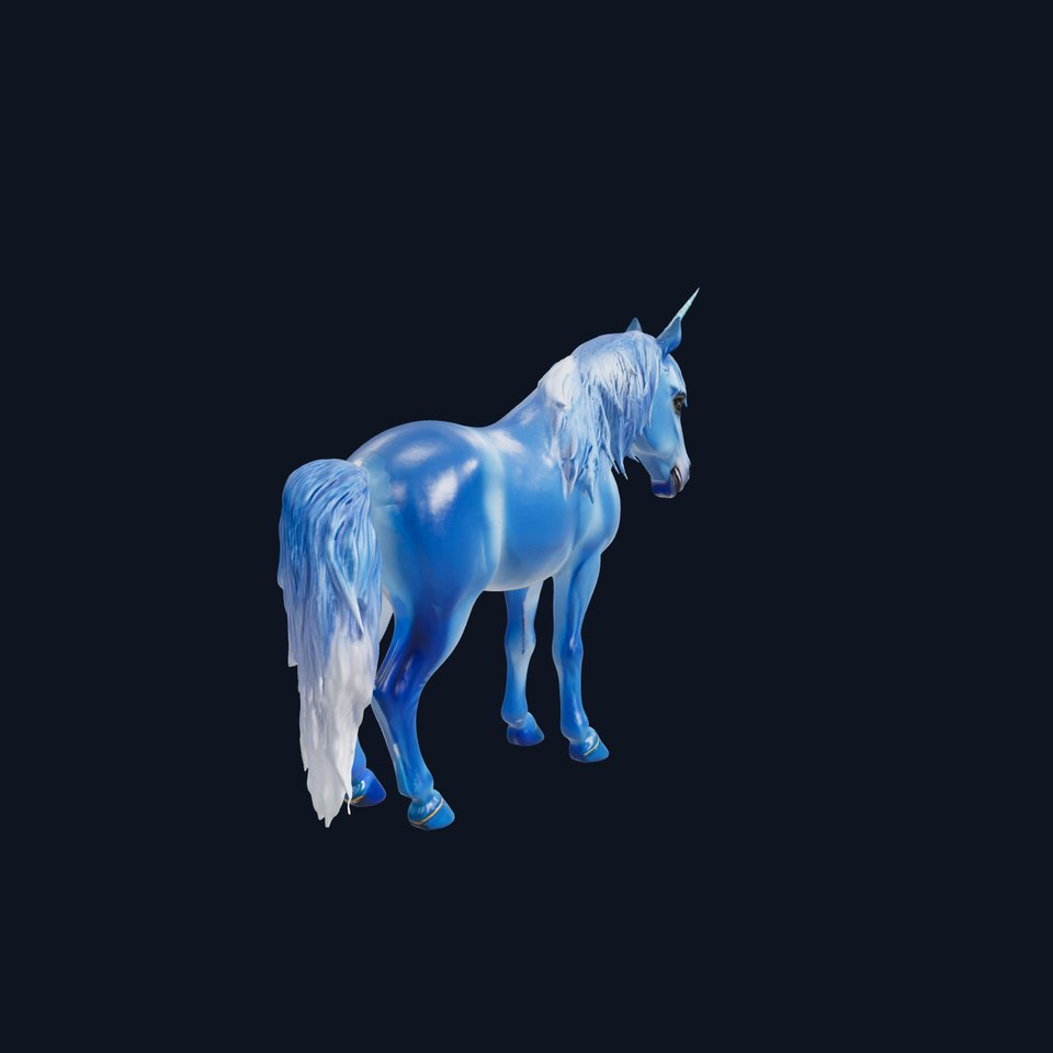 Mystical Blue Unicorn Model Pack for Fantasy Worlds
