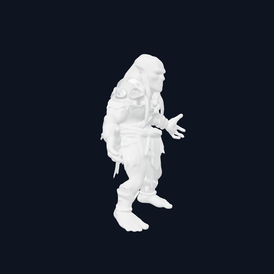 Orc Warrior Rigged and Animated D Character Model for Games and Animations