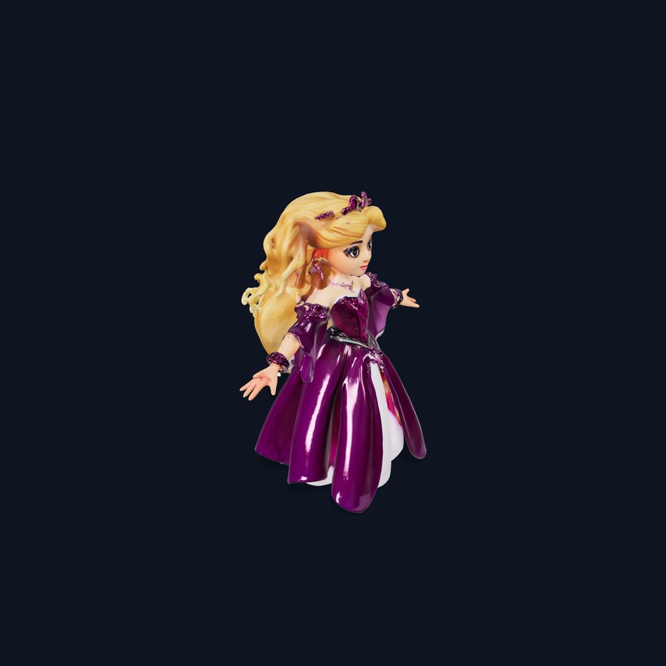 Princess Fantasy Character Model Rigged and Animated
