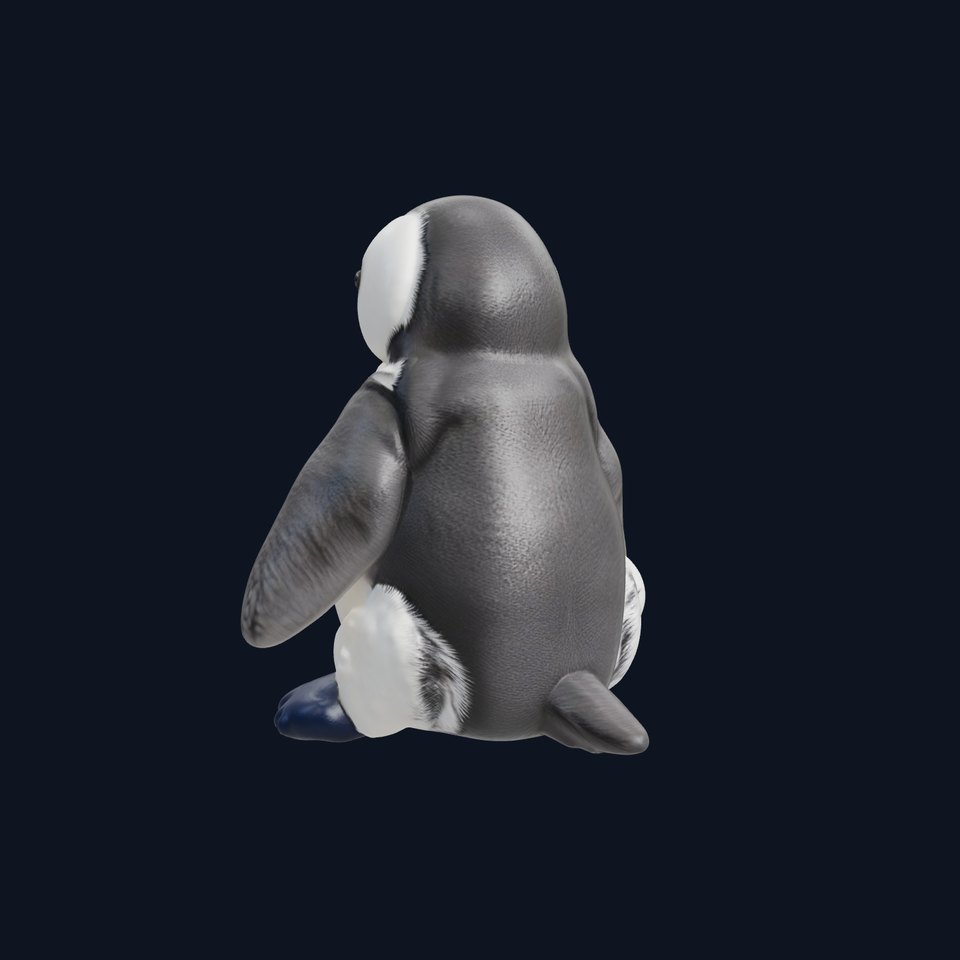 Adorable Penguin Plush Toy D Model Pack