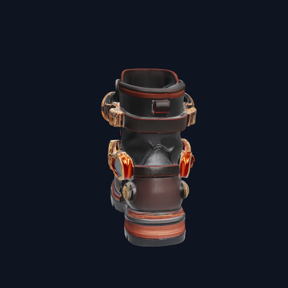 Steampunk Boot with Gear and Goggles Model Pack