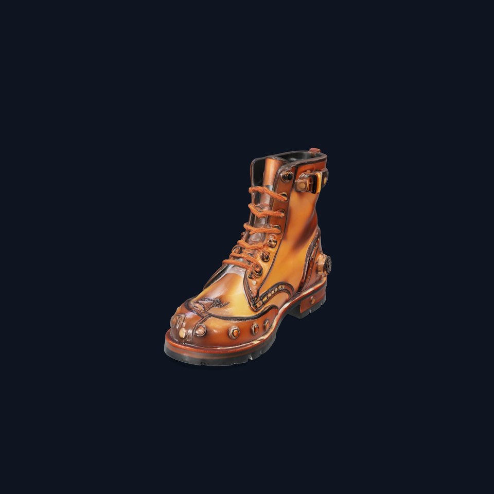 Steampunk Leather Boot Model Pack