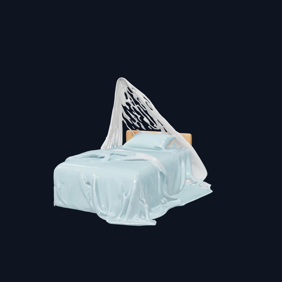 Elegant Canopy Bed model pack with Draped Fabric viewer poster