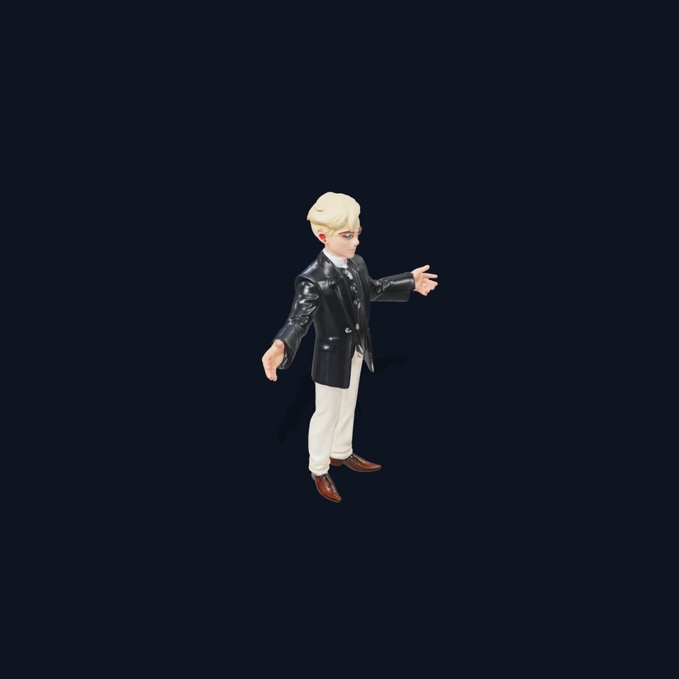 Elegant Young Male Character Rigged and Animated for Games viewer poster