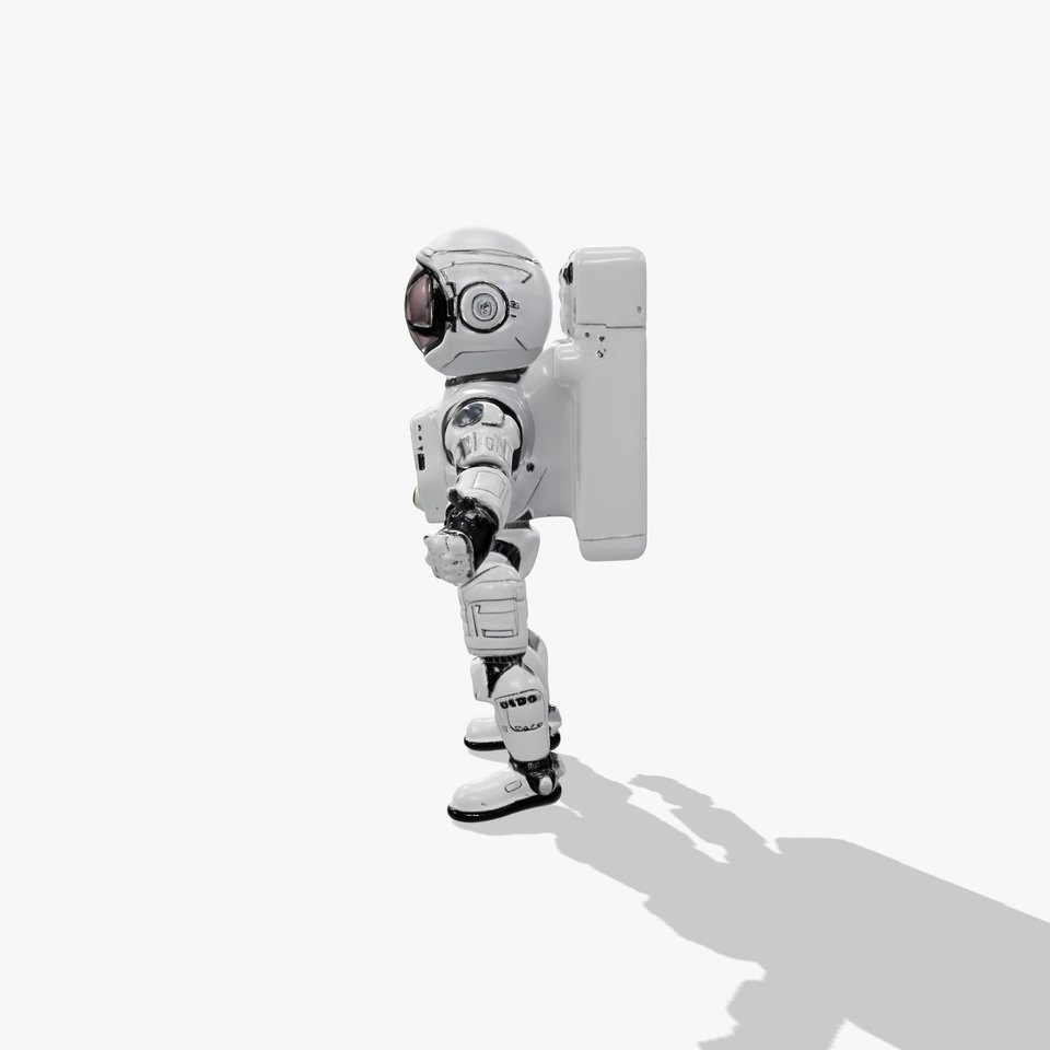 Space Explorer Robot Rigged and Animated D Character Model viewer poster