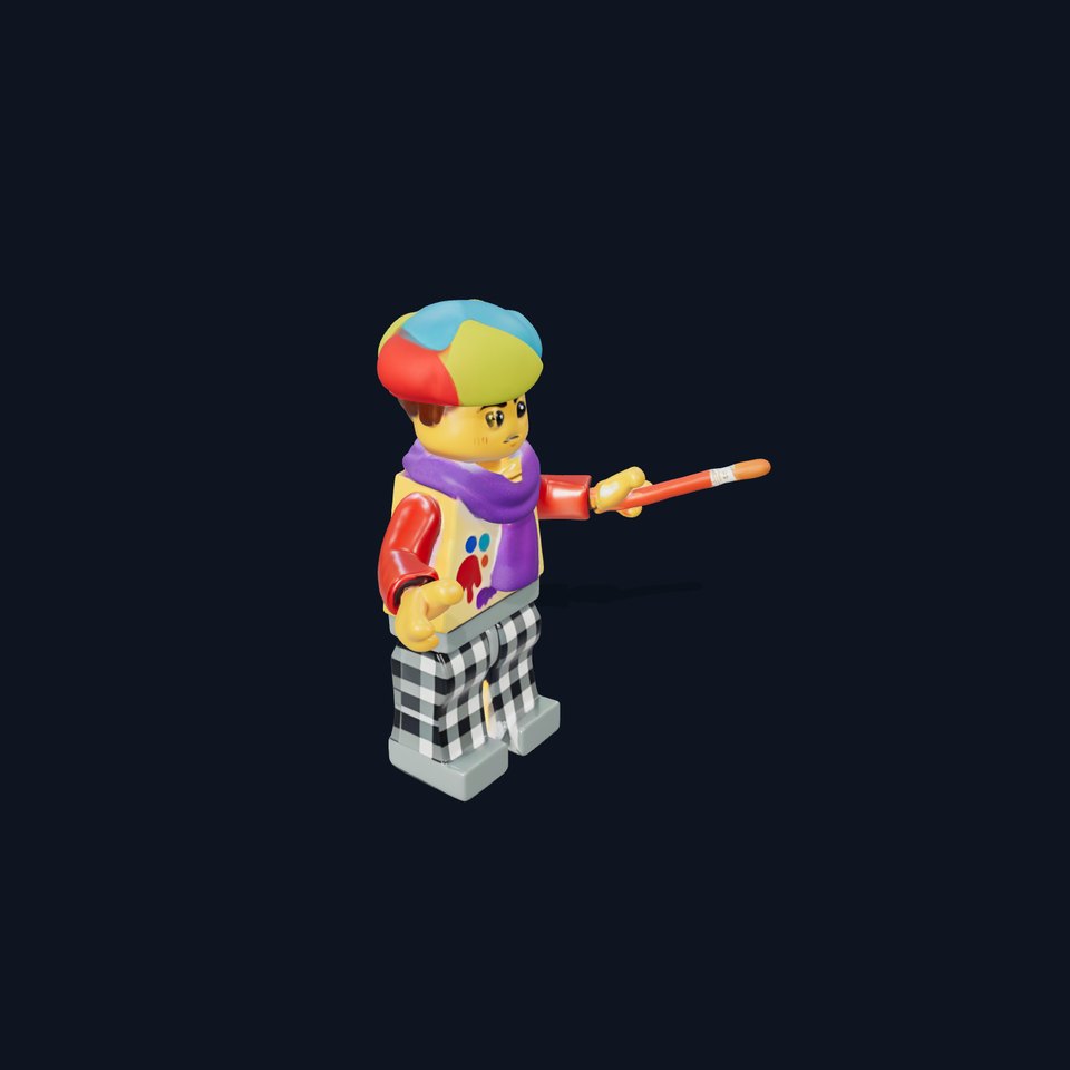 Creative Artist Character Model  Fully Rigged and Animated for Games