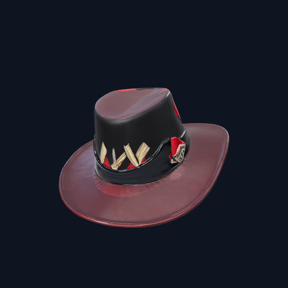 Stylish Fedora Hat Model Pack with Decorative Elements