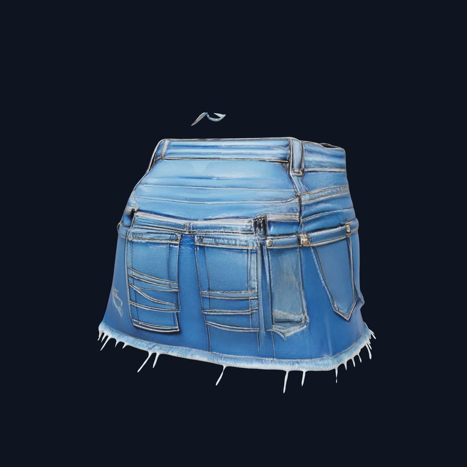 Stylish Denim Skirt Model Pack