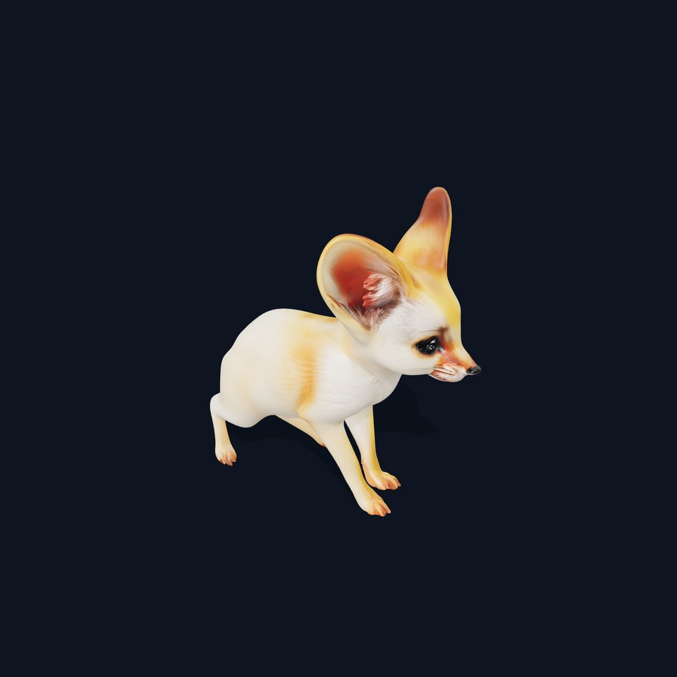 Fennec Fox D Model Pack for Animation and Games viewer poster