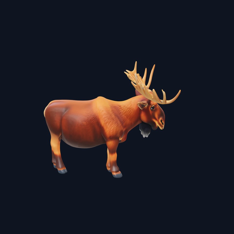 Realistic Moose Model Pack for Various Applications