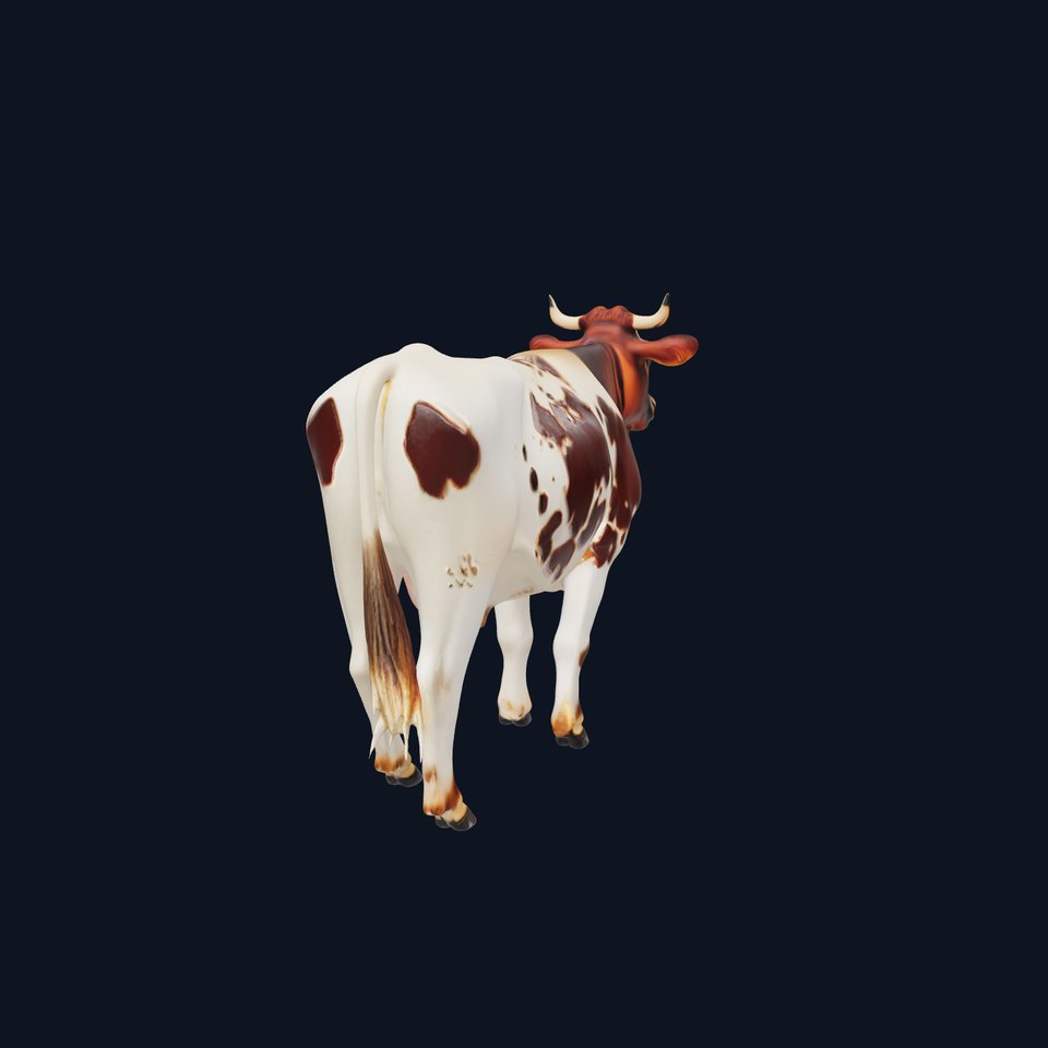 Spotted Dairy Cow D Model Pack