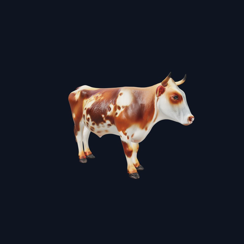 Realistic Cow D Model Pack for Animation and Games