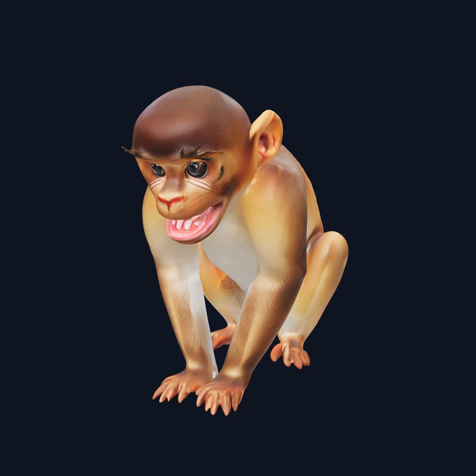 Baby Monkey D Model Pack  Realistic and Detailed