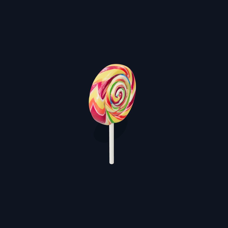 Colorful Lollipop D model pack