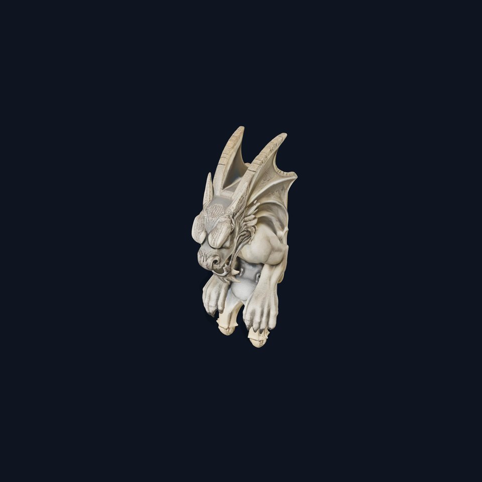 Gargoyle Sculpture D Model Pack