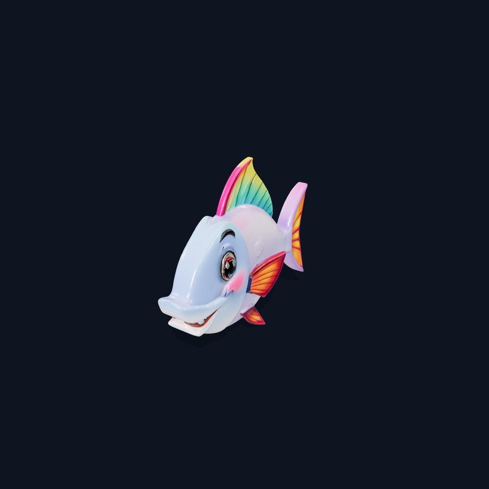 Colorful Cartoon Fish Model Pack with Animations viewer poster