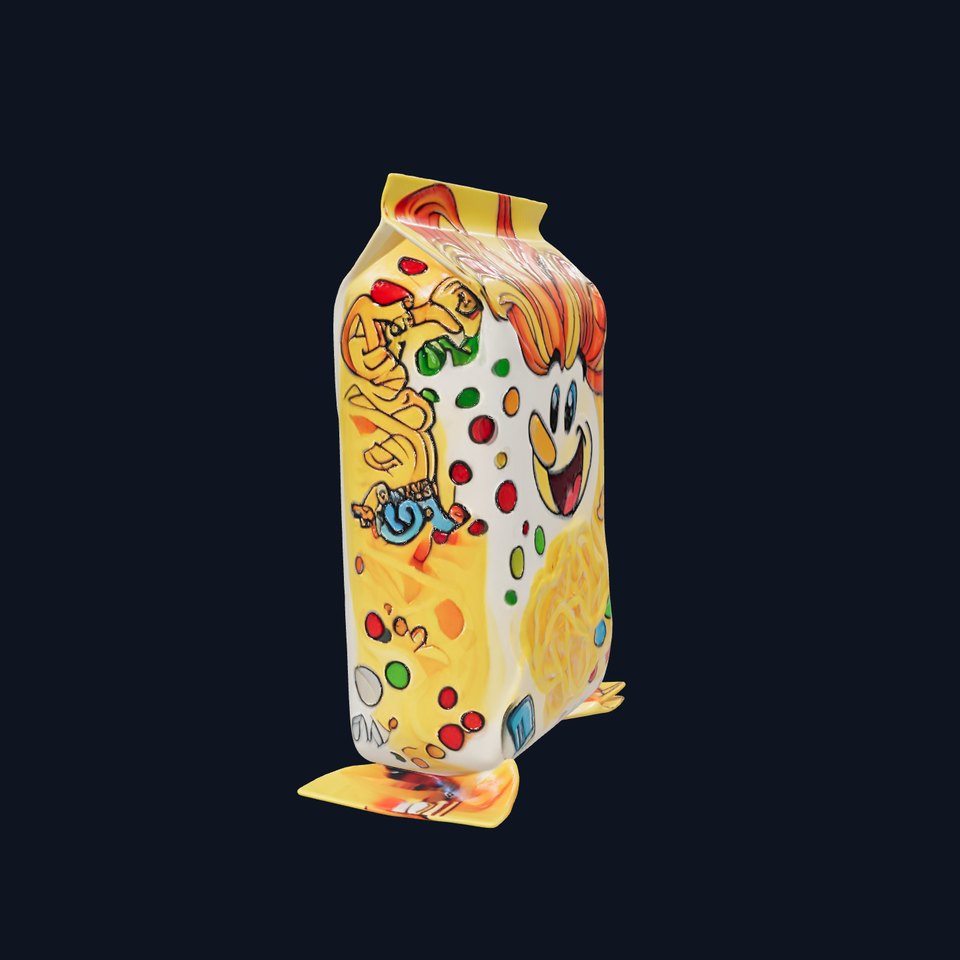 Colorful Noodle Packaging D Model Pack