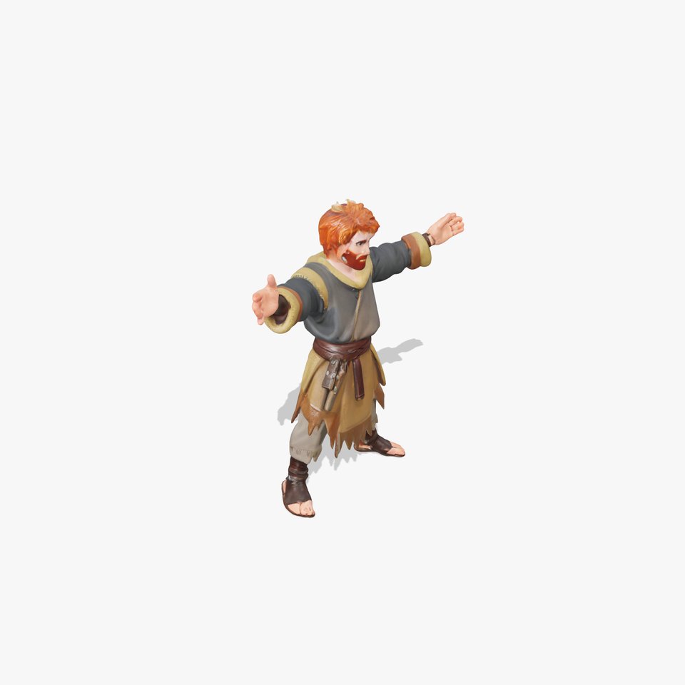 Medieval Adventurer Character Rigged and Animated viewer poster
