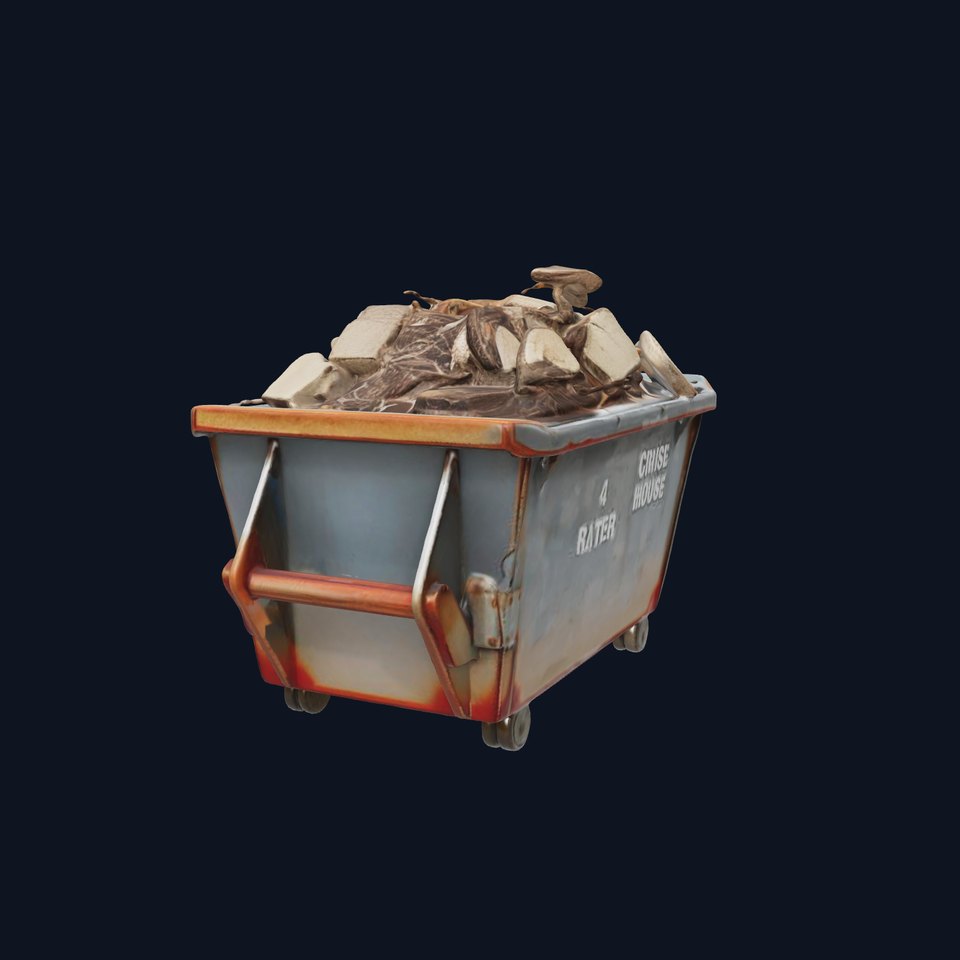 Construction Debris Dumpster Model Pack