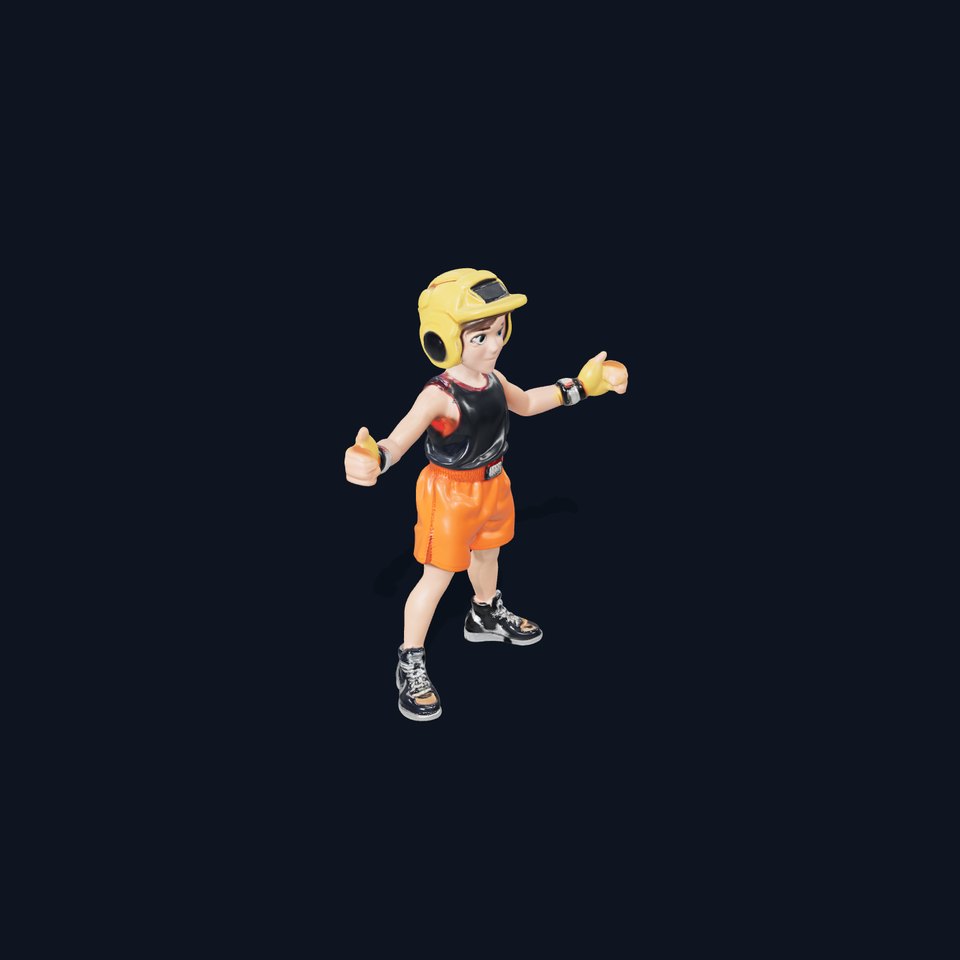 Rigged and Animated Youth Character in Sports Gear with Helmet viewer poster