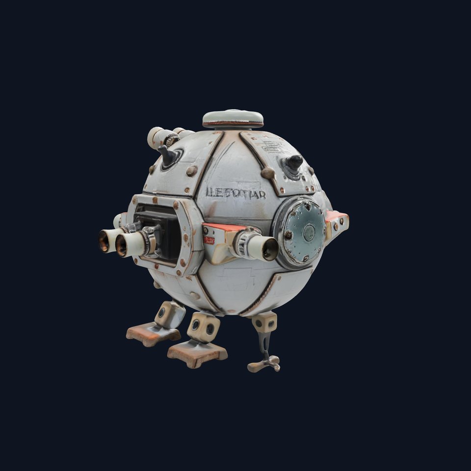 SciFi Spherical Drone Model Pack