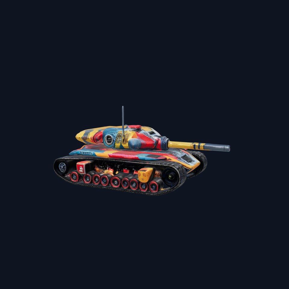 Colorful Battle Tank Model Pack for Game and Film Production
