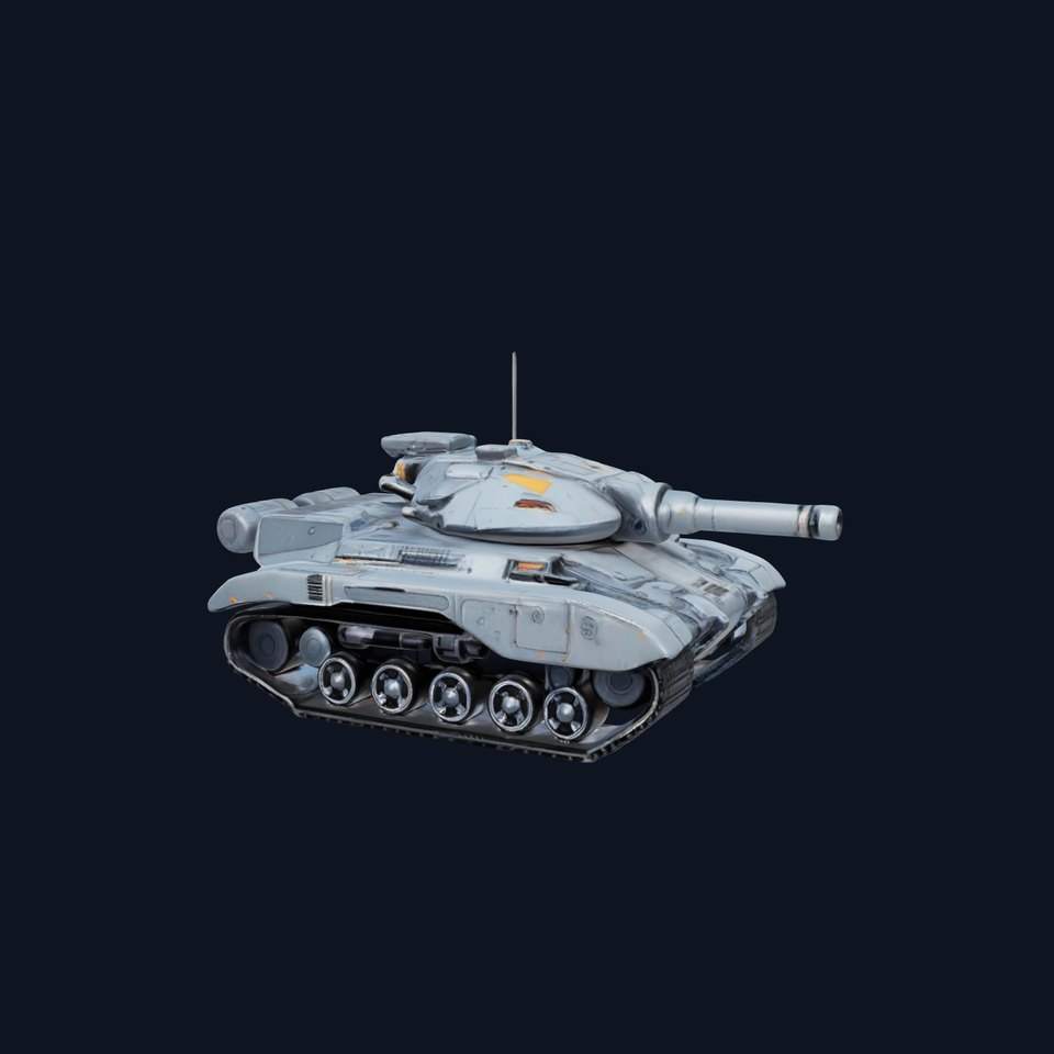 Futuristic Battle Tank Model Pack for Rendering and Games viewer poster