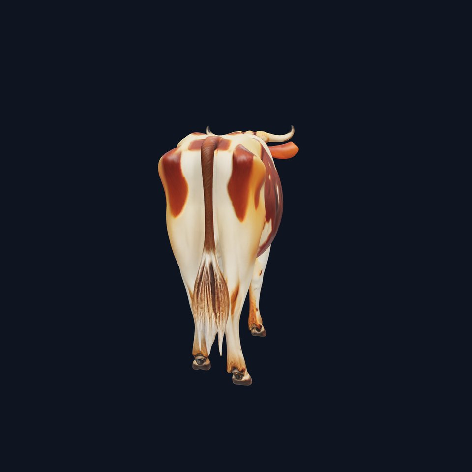 Realistic Cow model pack for animation and games