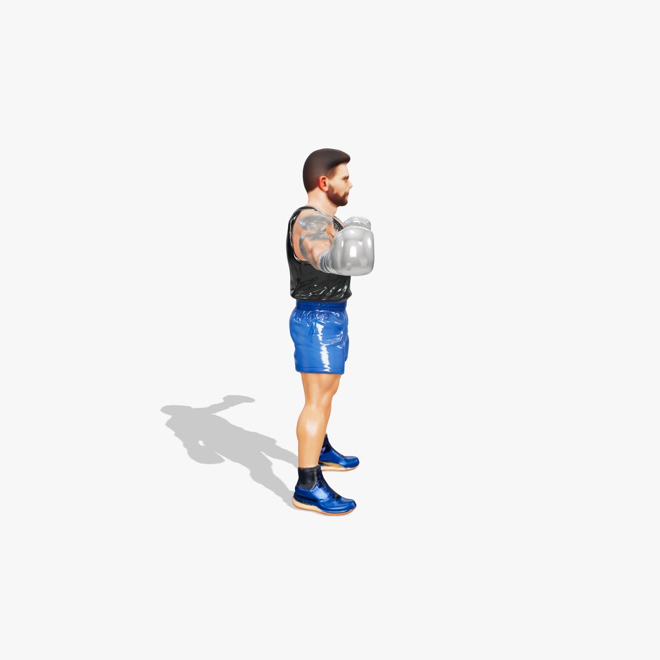 Boxer Character Model Rigged and Animated viewer poster