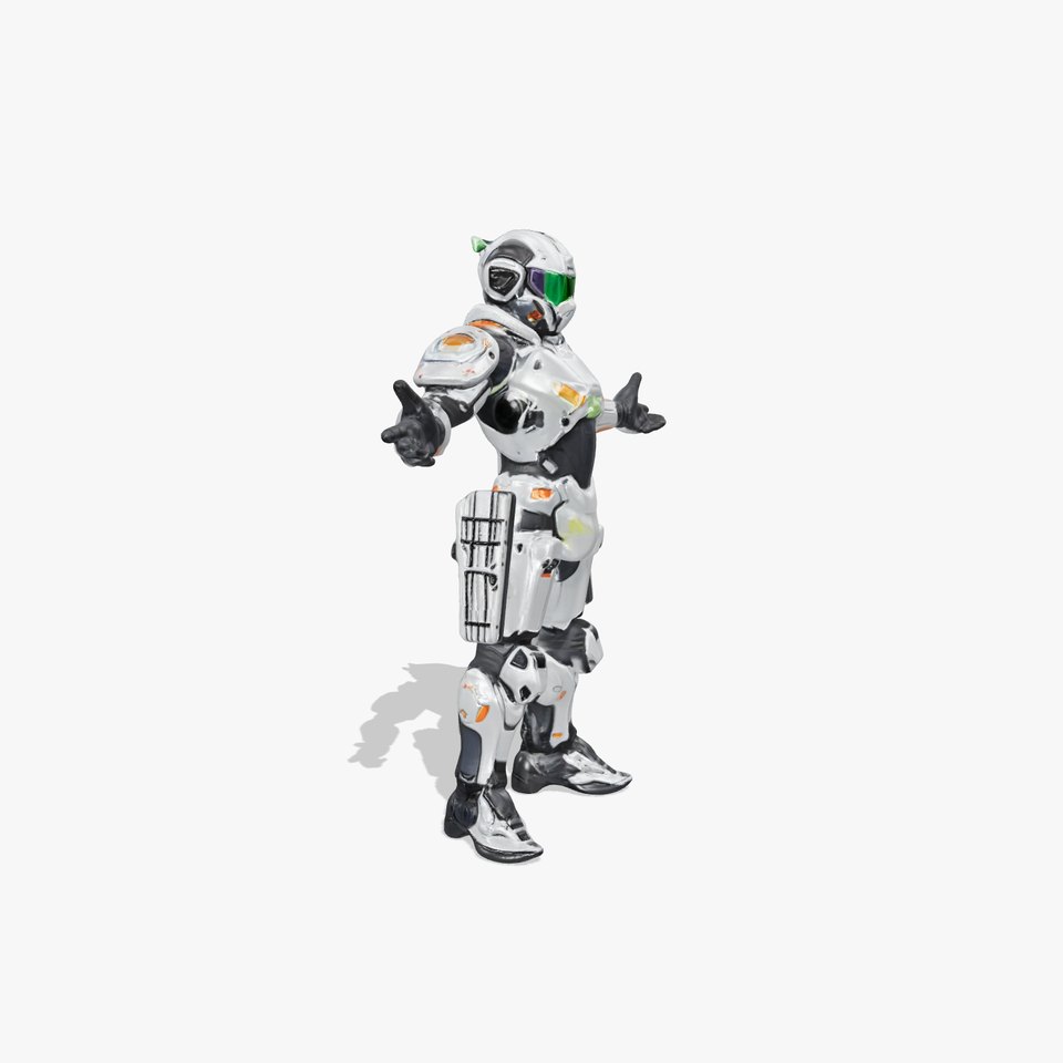Futuristic Rigged and Animated Combat Robot Suit D Model