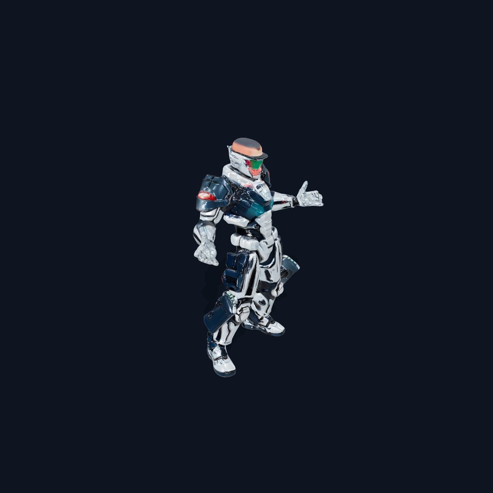 Futuristic Combat Soldier Rigged and Animated D Model