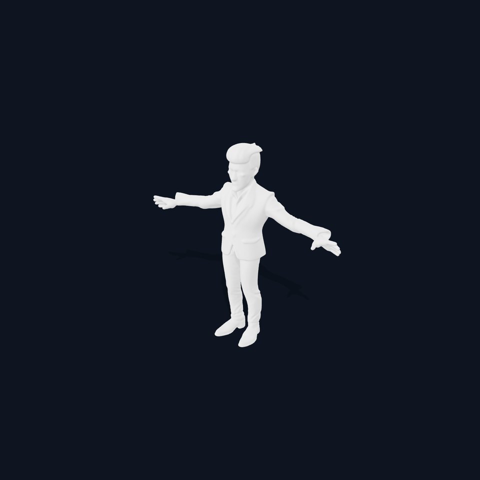 Stylish Male Character with Blazer and Patterned Pants  Rigged and Animated viewer poster