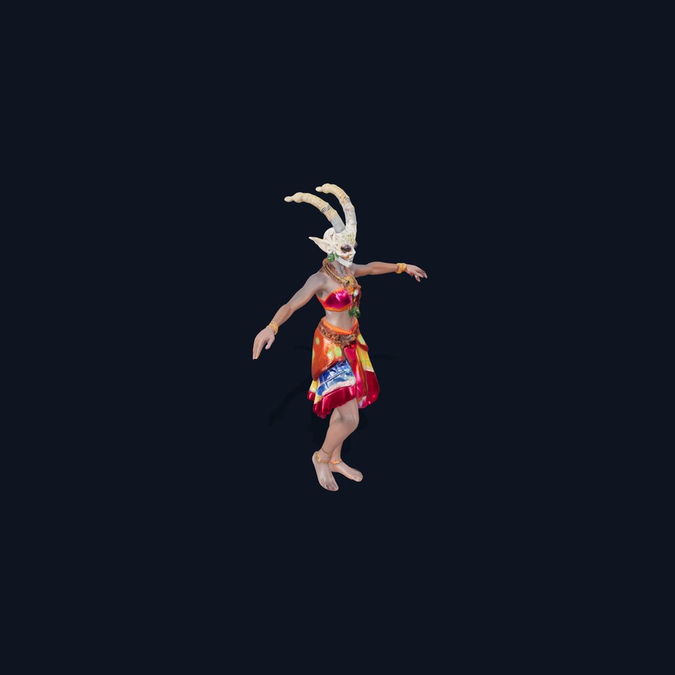 Enchanted Tribal Elf Character Model Rigged and Animated