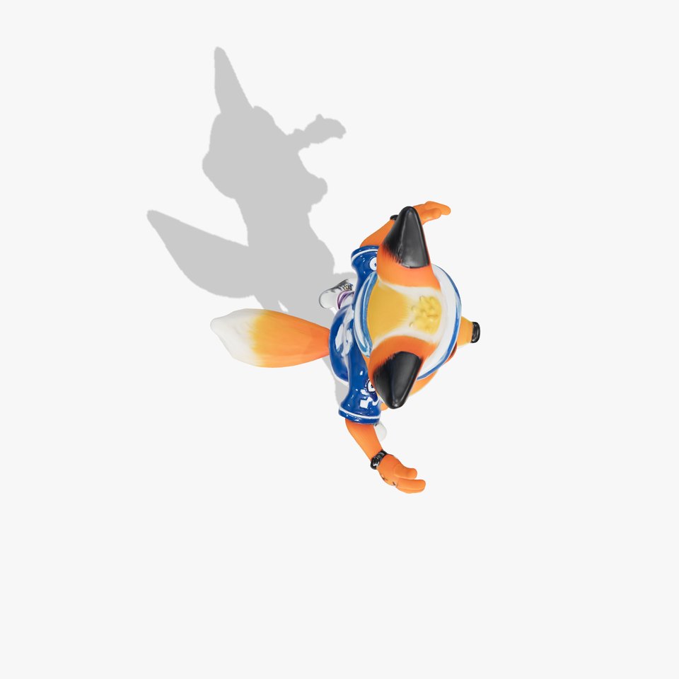 Energetic Fox Athlete D Model  Rigged and Animated
