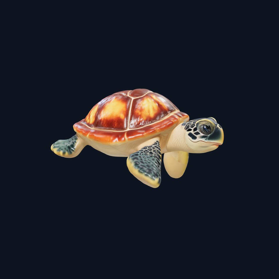Realistic Sea Turtle Model Pack for Animation and Games