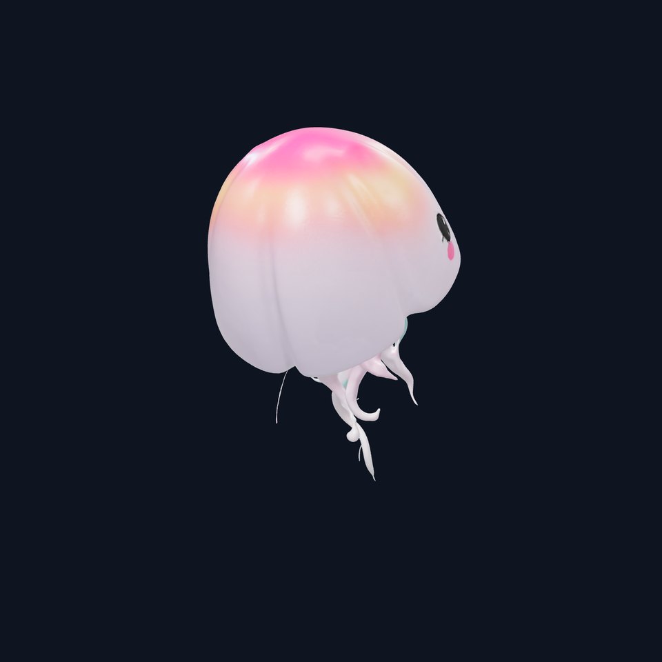 Cute Jellyfish Character Model Pack