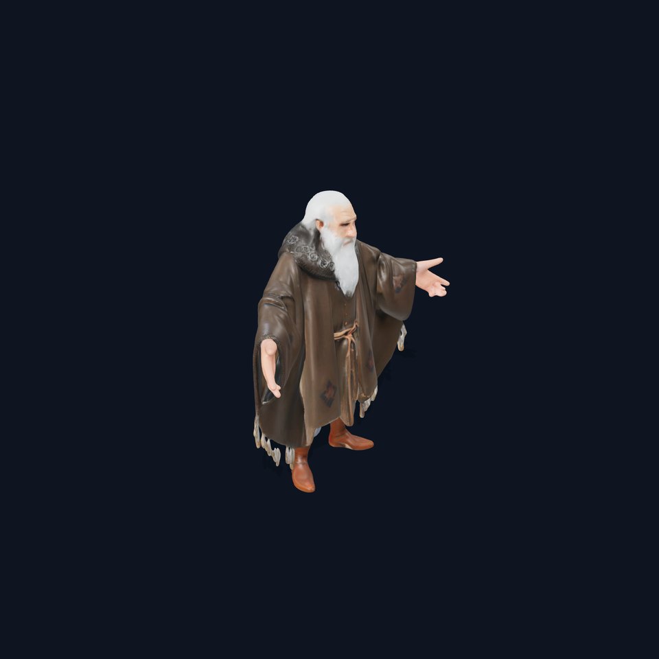 Ancient Wizard Character Model  Rigged and Animated viewer poster