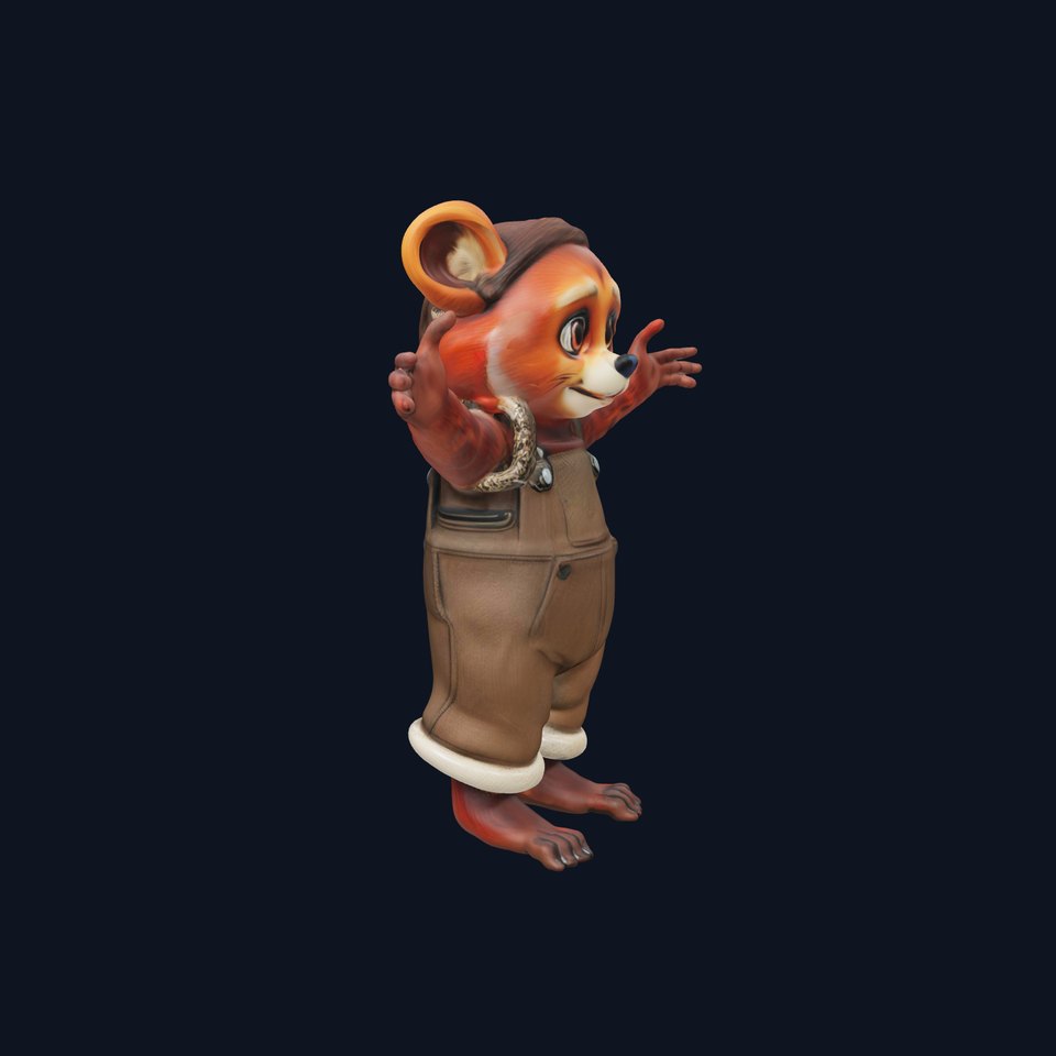 Adorable Bear Cub Character Rigged and Animated for Game Development