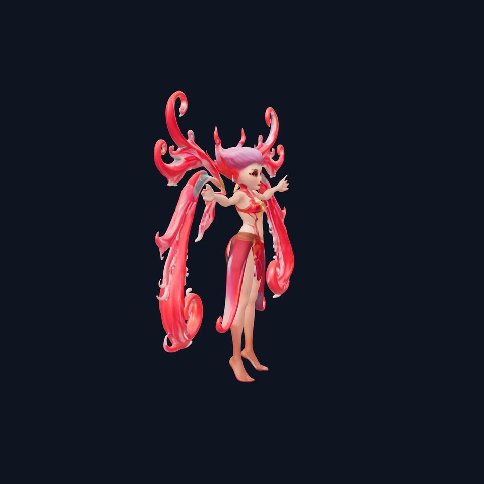 Enchanted Fairy with Red Wings  Rigged and Animated D Character viewer poster