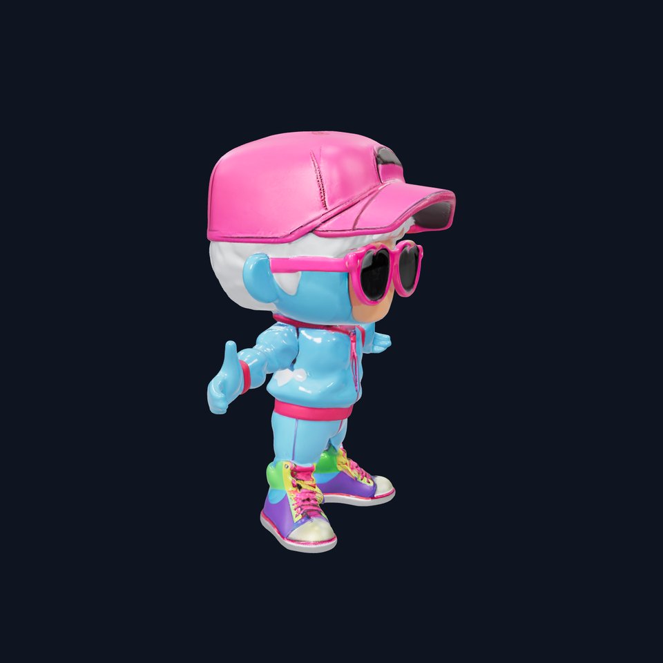 Cool Kid Rigged and Animated D Character Model viewer poster