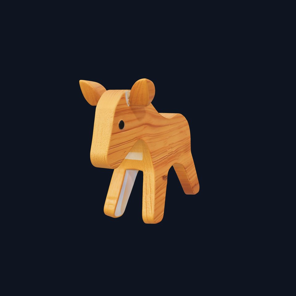 Wooden Horse Toy D Model Pack
