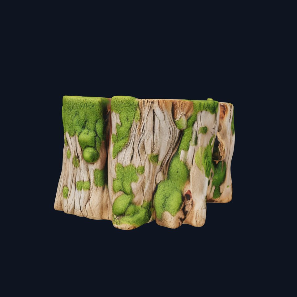 Mossy Tree Stump Model Pack for Nature Scenes