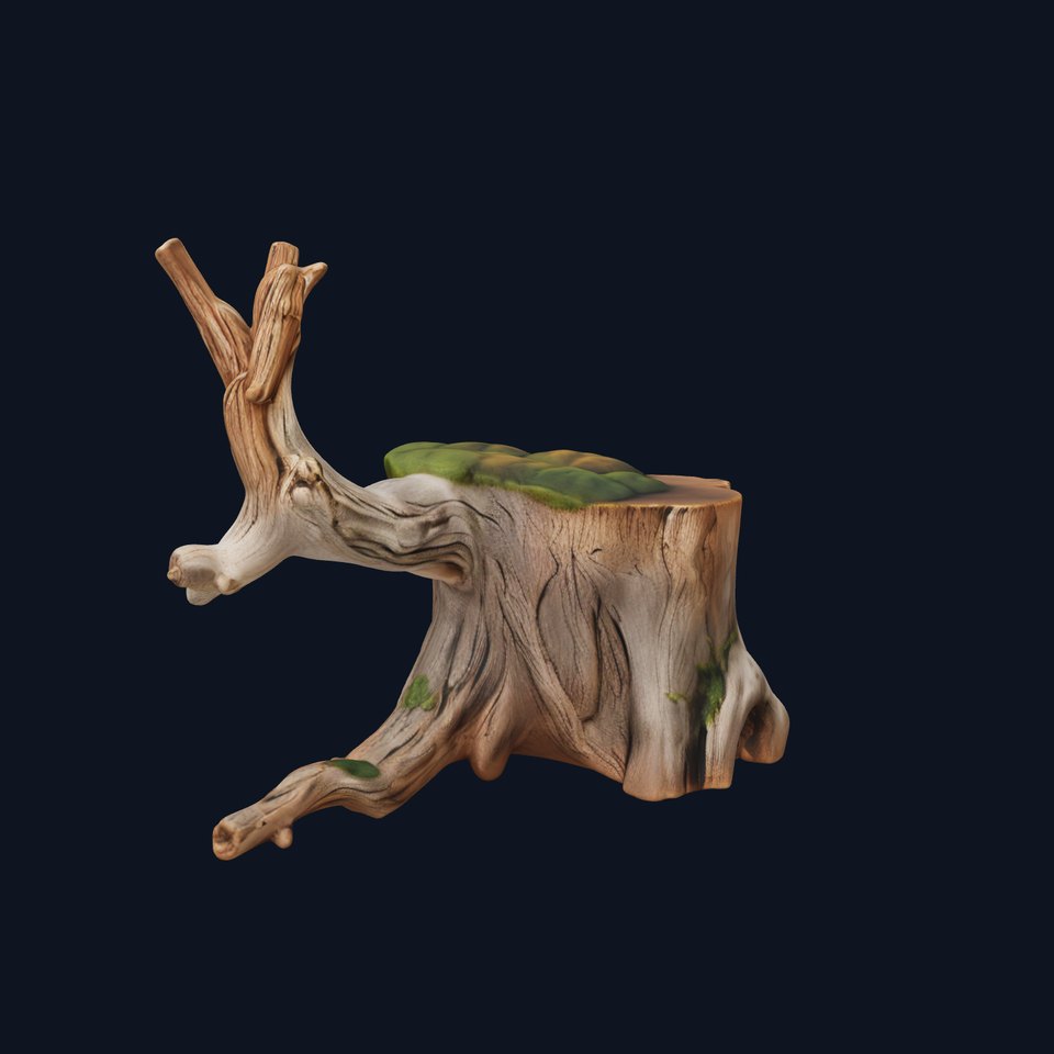 Wooden Log with Moss Model Pack for D Rendering and Game Design