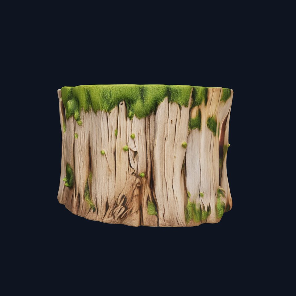 Mossy Tree Stump Model Pack