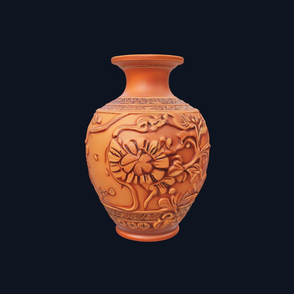 Ornate Terracotta Vase Model Pack