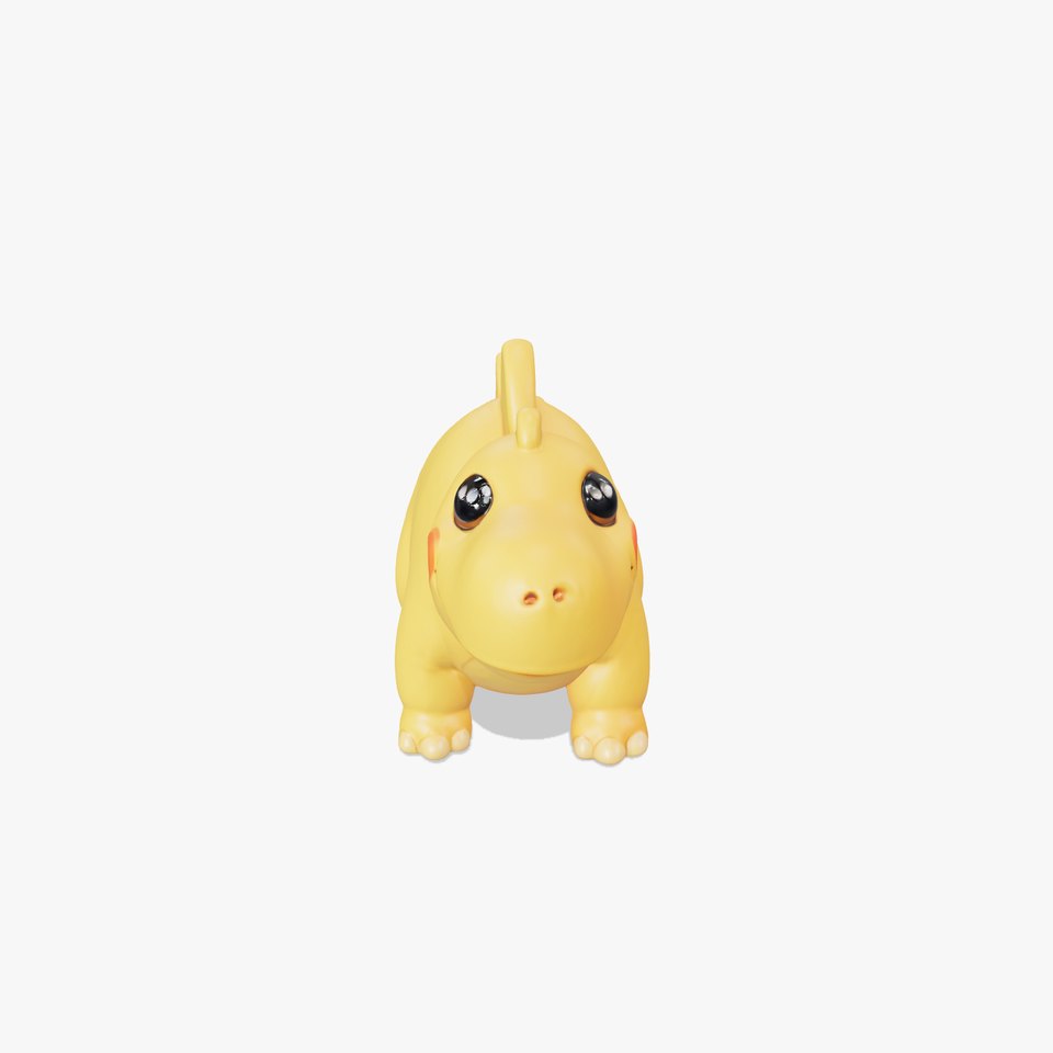 Cartoon Dinosaur Model Pack  Cute Yellow Stegosaurus