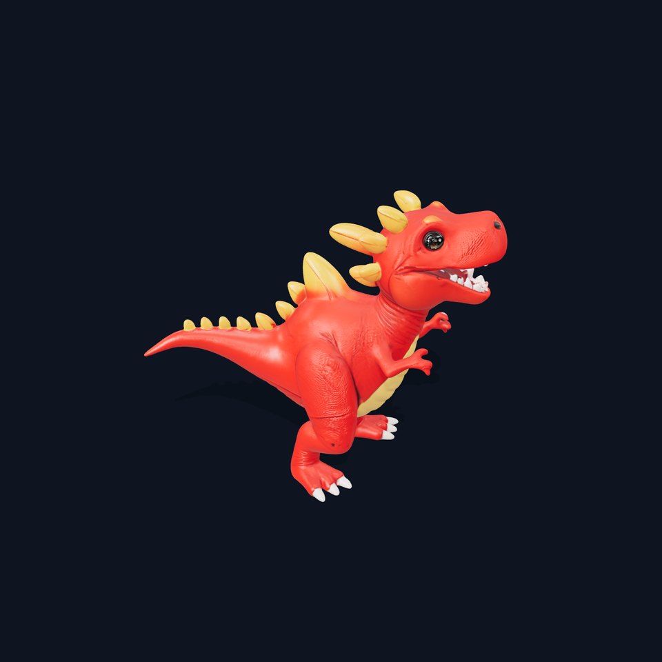 Playful Cartoon Dinosaur Model Pack