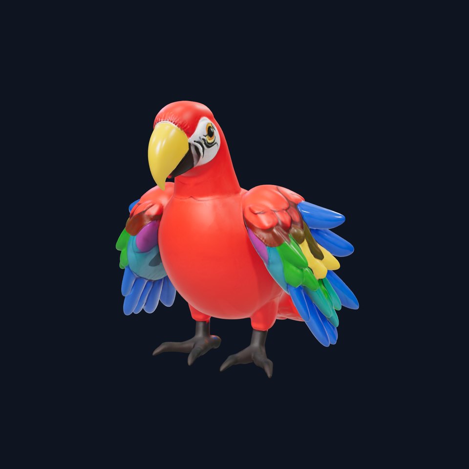 Colorful Inflatable Parrot Model Pack